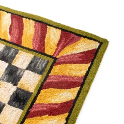 Sale MacKenzie-Childs Courtly Check Rug - 2' X 3' - Red & Gold