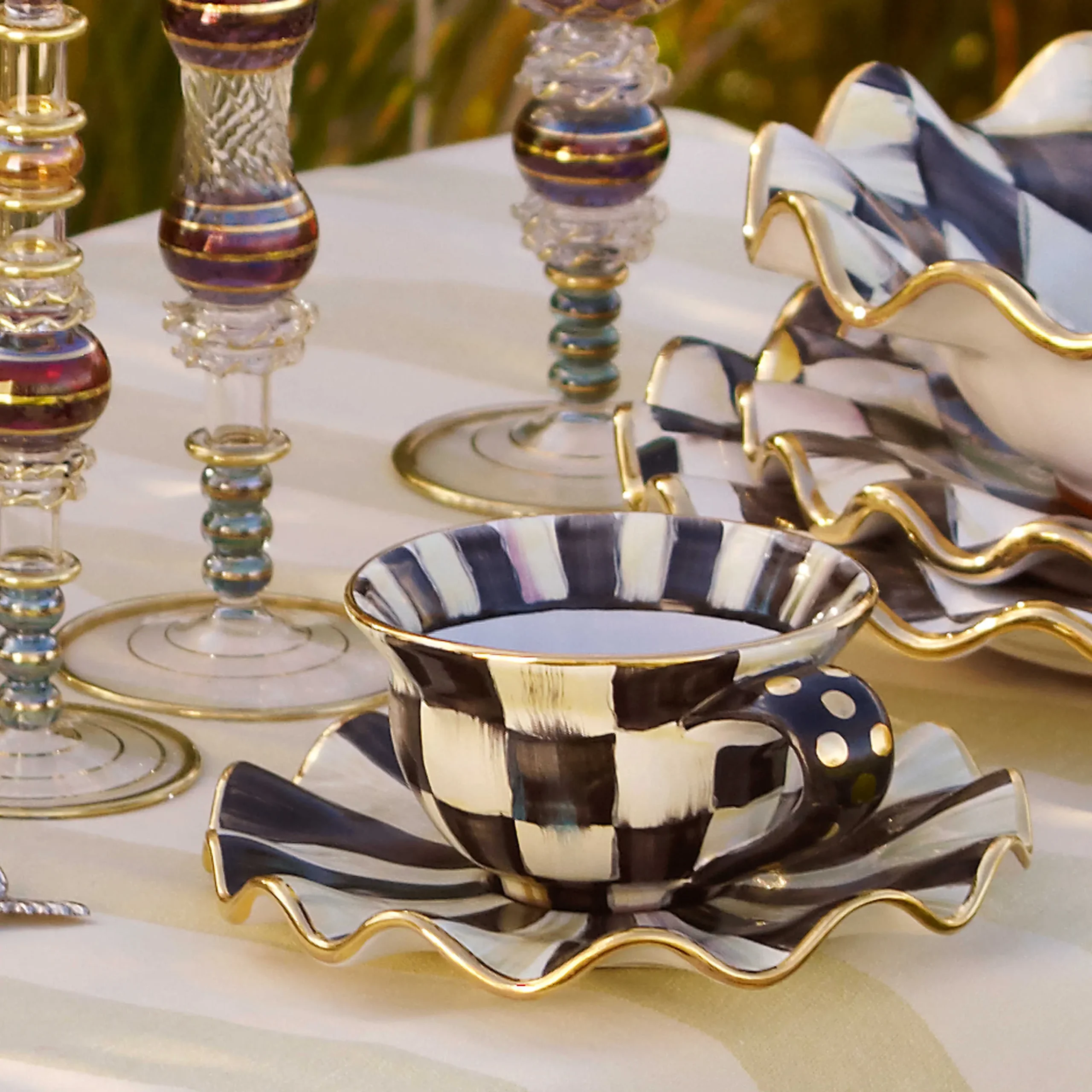 Best MacKenzie-Childs Courtly Check Saucer