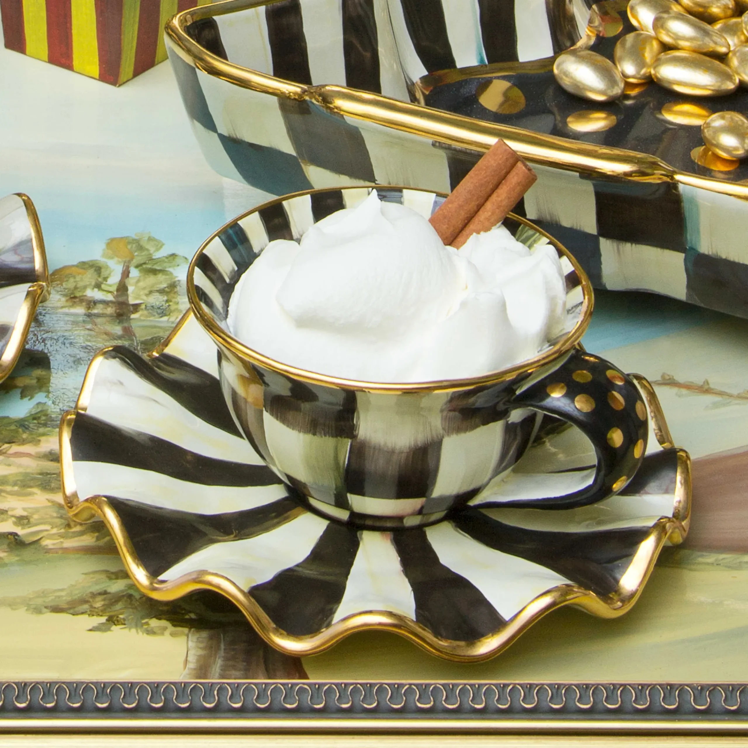 Best MacKenzie-Childs Courtly Check Saucer