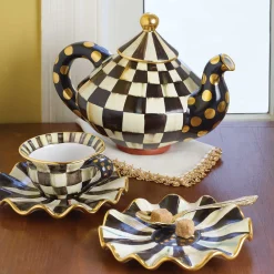 Best MacKenzie-Childs Courtly Check Saucer