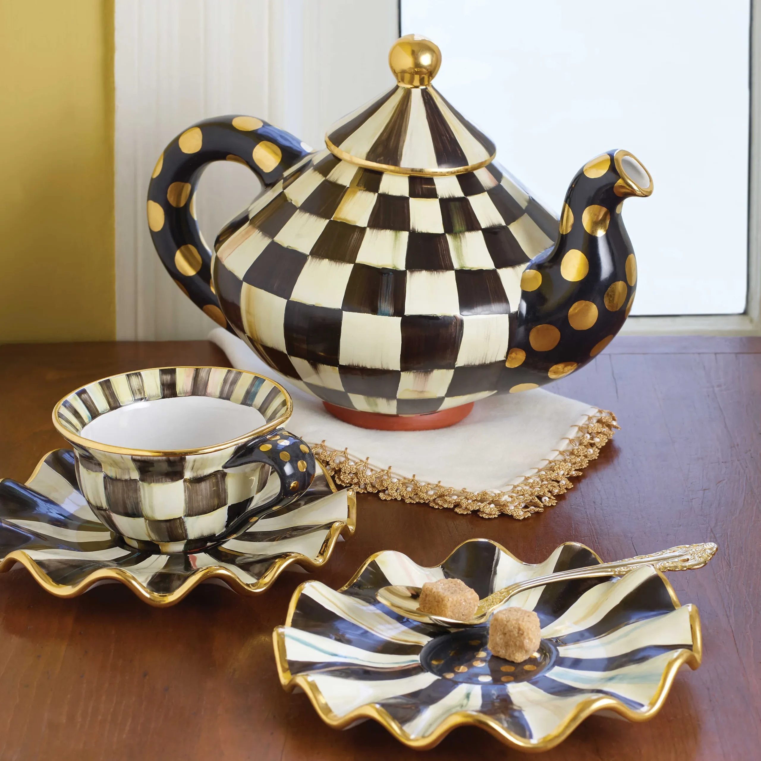 Best MacKenzie-Childs Courtly Check Saucer