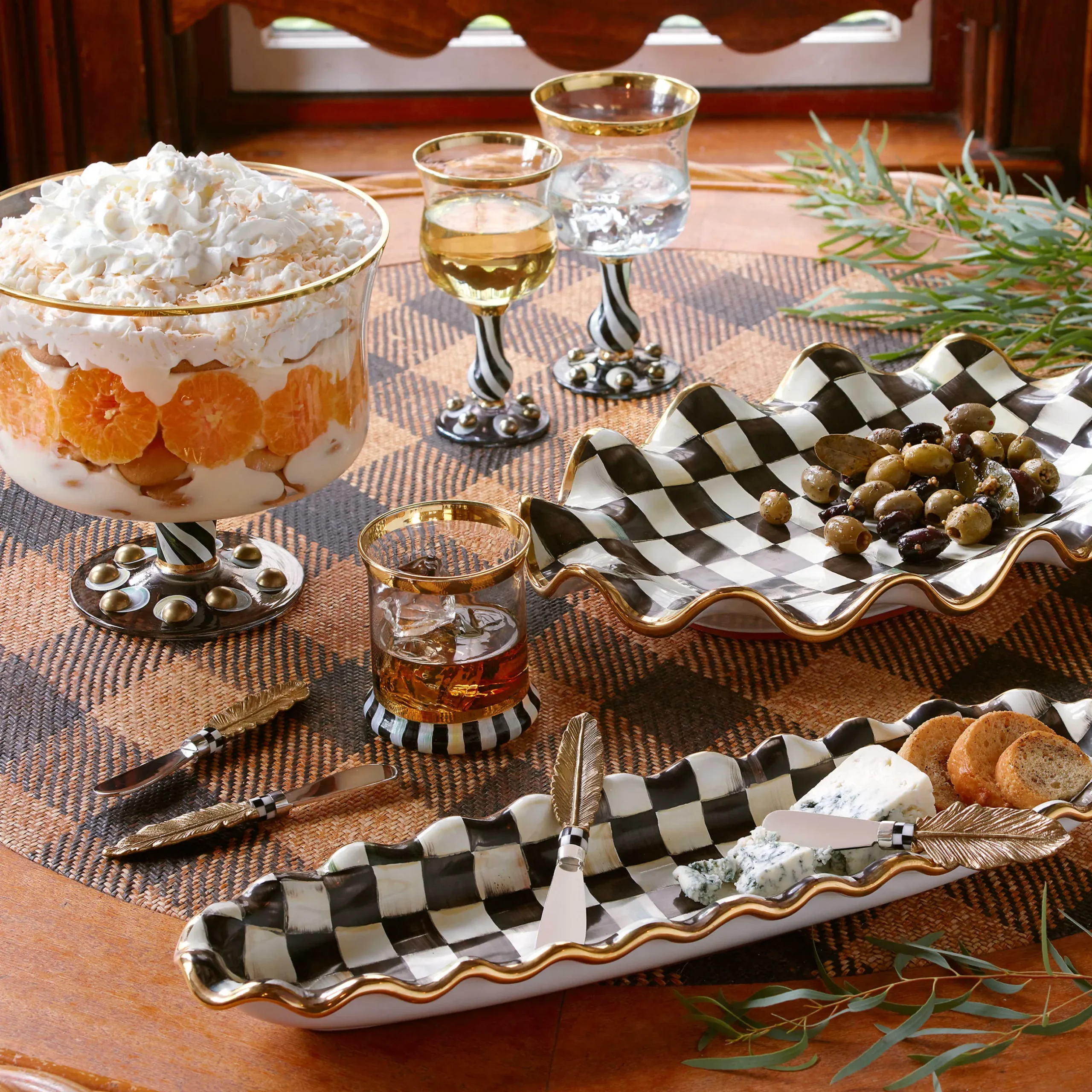 New MacKenzie-Childs Courtly Check Serving Platter
