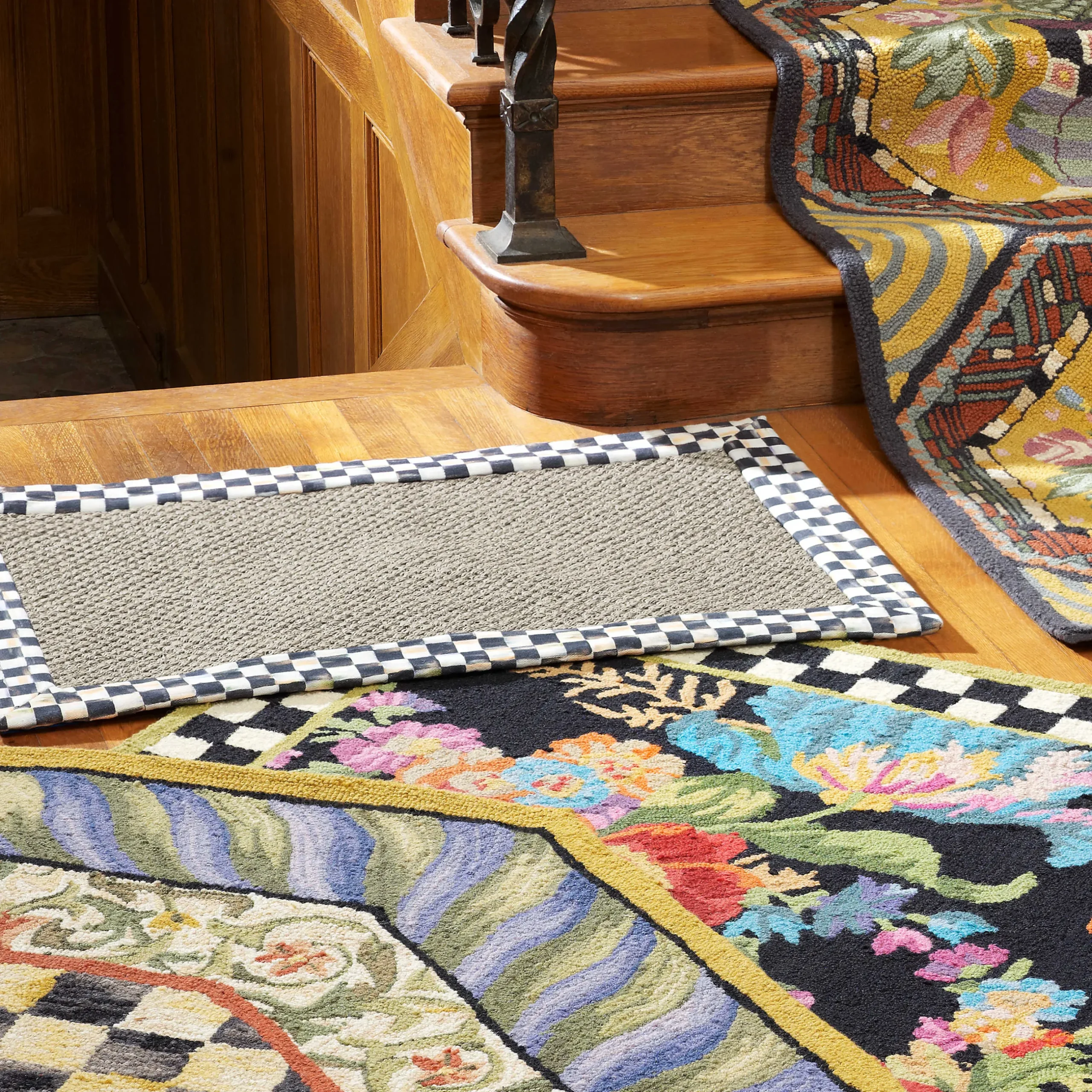 New MacKenzie-Childs Courtly Check Sisal Rug - 2' X 3'