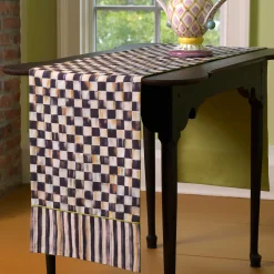 Discount MacKenzie-Childs Courtly Check & Stripe Table Runner