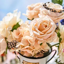 MacKenzie-Childs Courtly Check Summer Bouquet -Blush