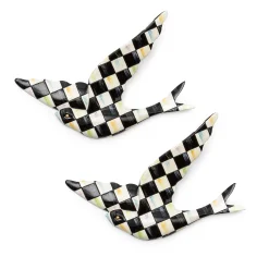 Outlet MacKenzie-Childs Courtly Check Swallowtail Duo Wall Decor