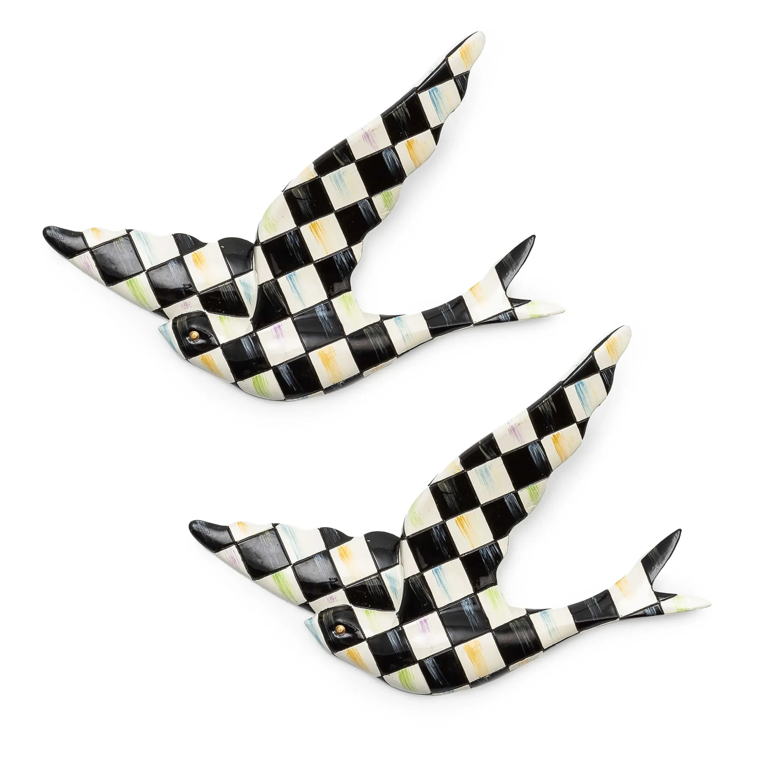 Outlet MacKenzie-Childs Courtly Check Swallowtail Duo Wall Decor