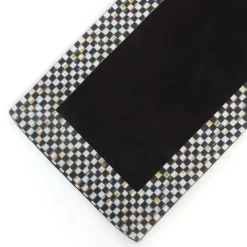 Hot MacKenzie-Childs Courtly Check Table Runner - Black