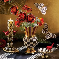 Hot MacKenzie-Childs Courtly Check Table Runner - Black