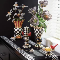 Hot MacKenzie-Childs Courtly Check Table Runner - Black