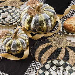 Hot MacKenzie-Childs Courtly Check Table Runner - Black