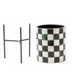 Sale MacKenzie-Childs Courtly Check Tabletop Planter