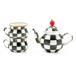Clearance MacKenzie-Childs Courtly Check Tea Party Set