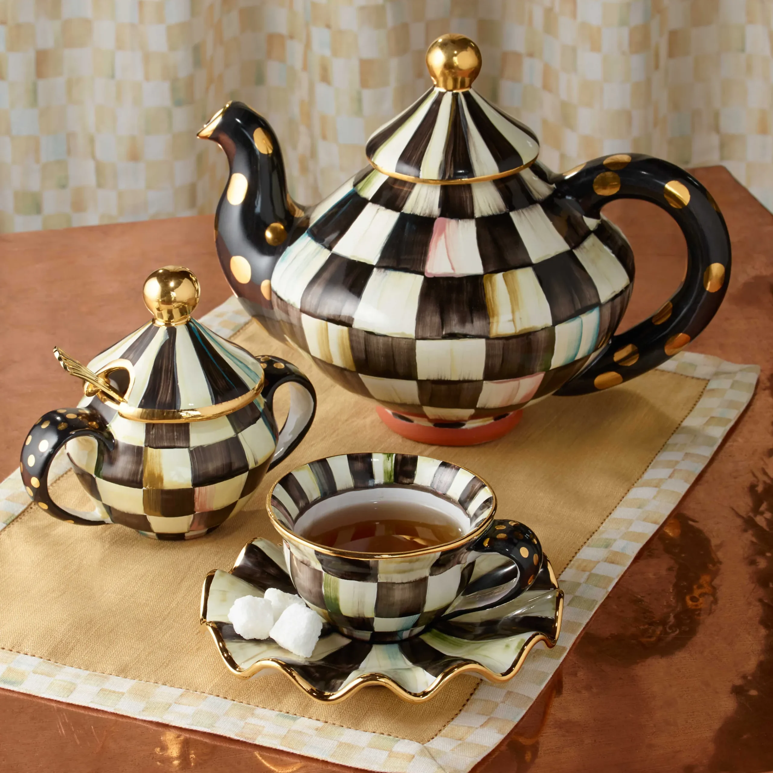 Sale MacKenzie-Childs Courtly Check Teapot