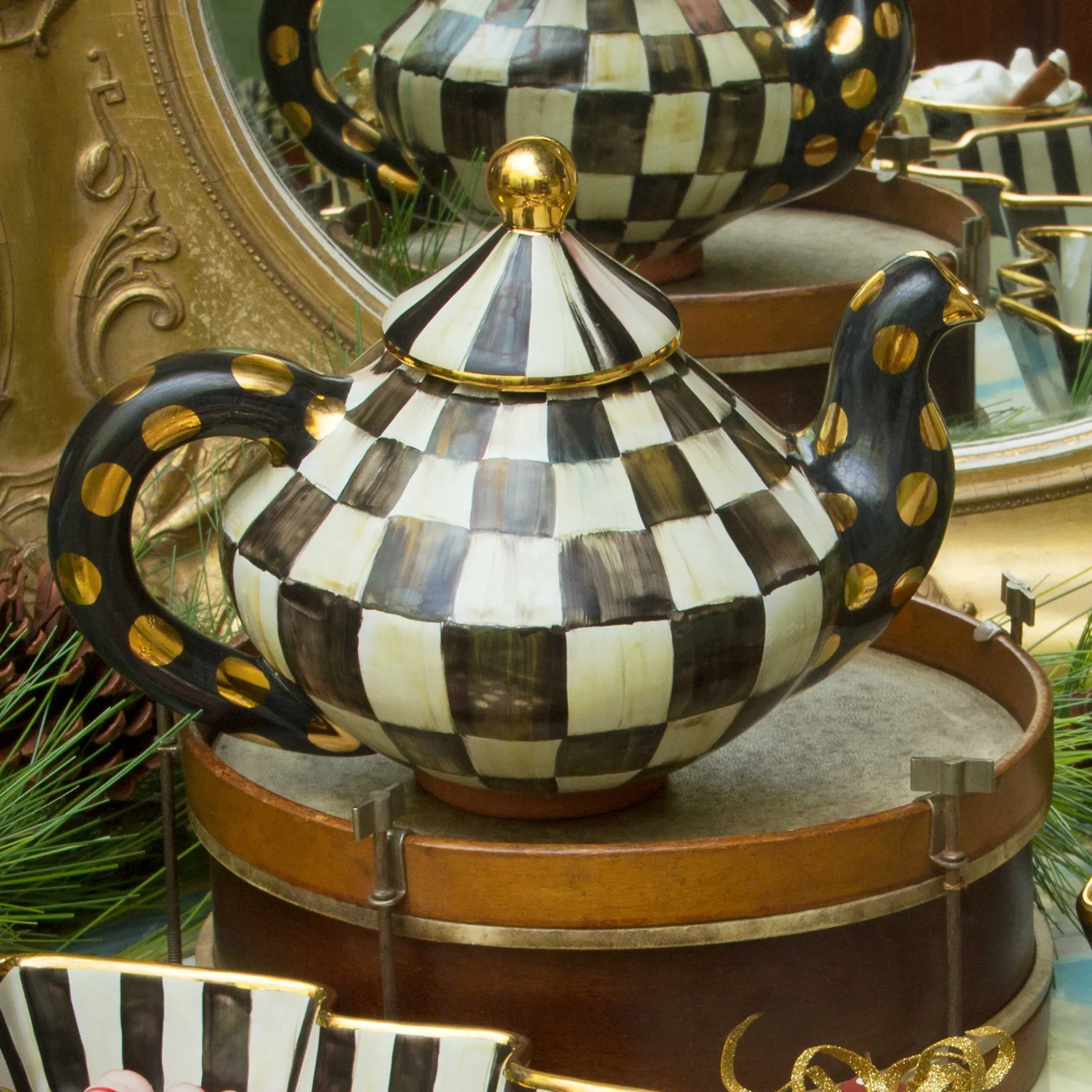 Sale MacKenzie-Childs Courtly Check Teapot