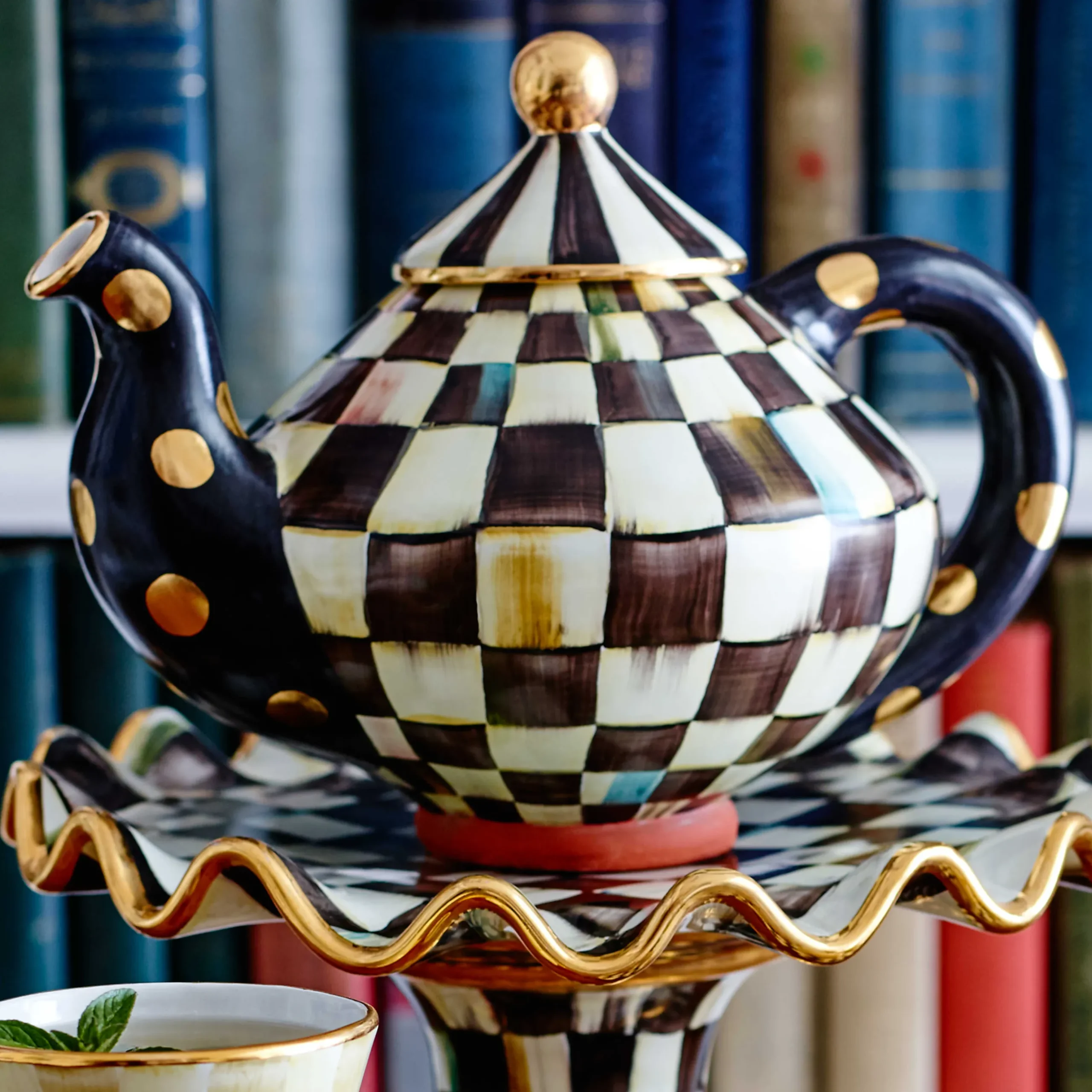 Sale MacKenzie-Childs Courtly Check Teapot