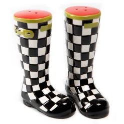 Sale MacKenzie-Childs Courtly Check Wellies Salt & Pepper Set