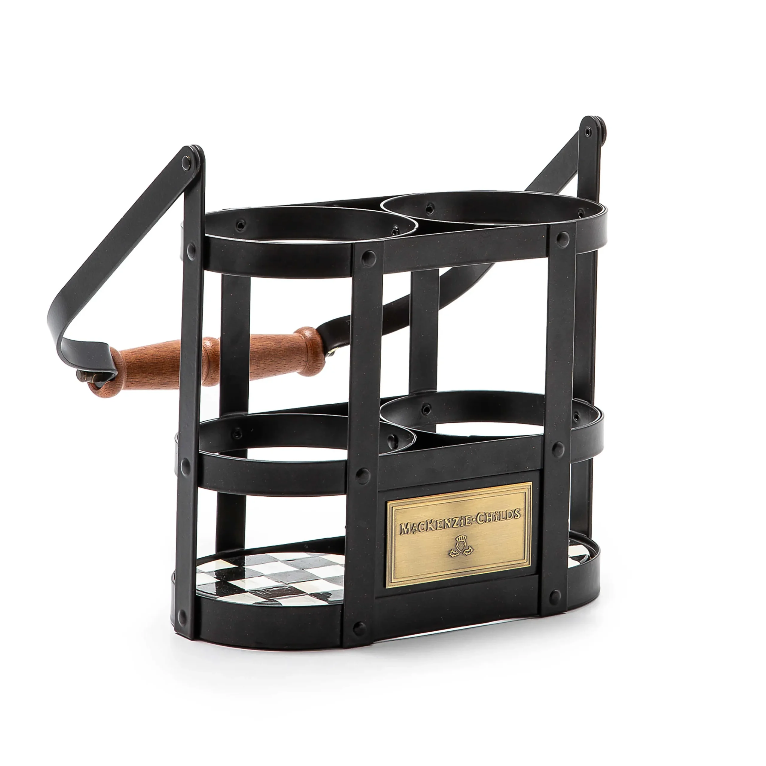 Best MacKenzie-Childs Courtly Check Wine Carrier