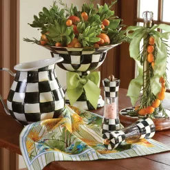 New MacKenzie-Childs Courtly Check Wood Paper Towel Holder