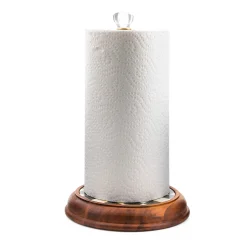 New MacKenzie-Childs Courtly Check Wood Paper Towel Holder