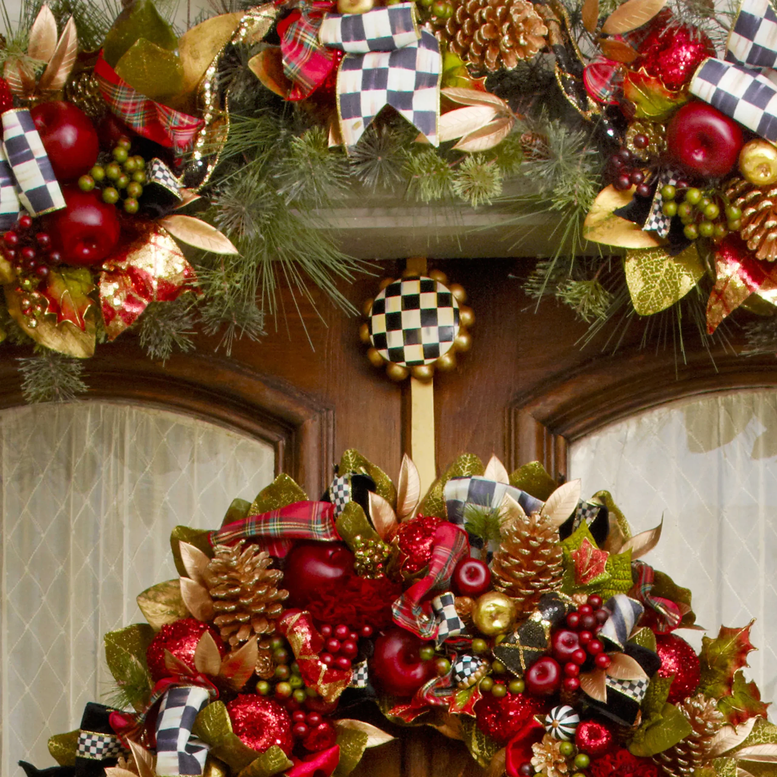 Best MacKenzie-Childs Courtly Check Wreath Hanger