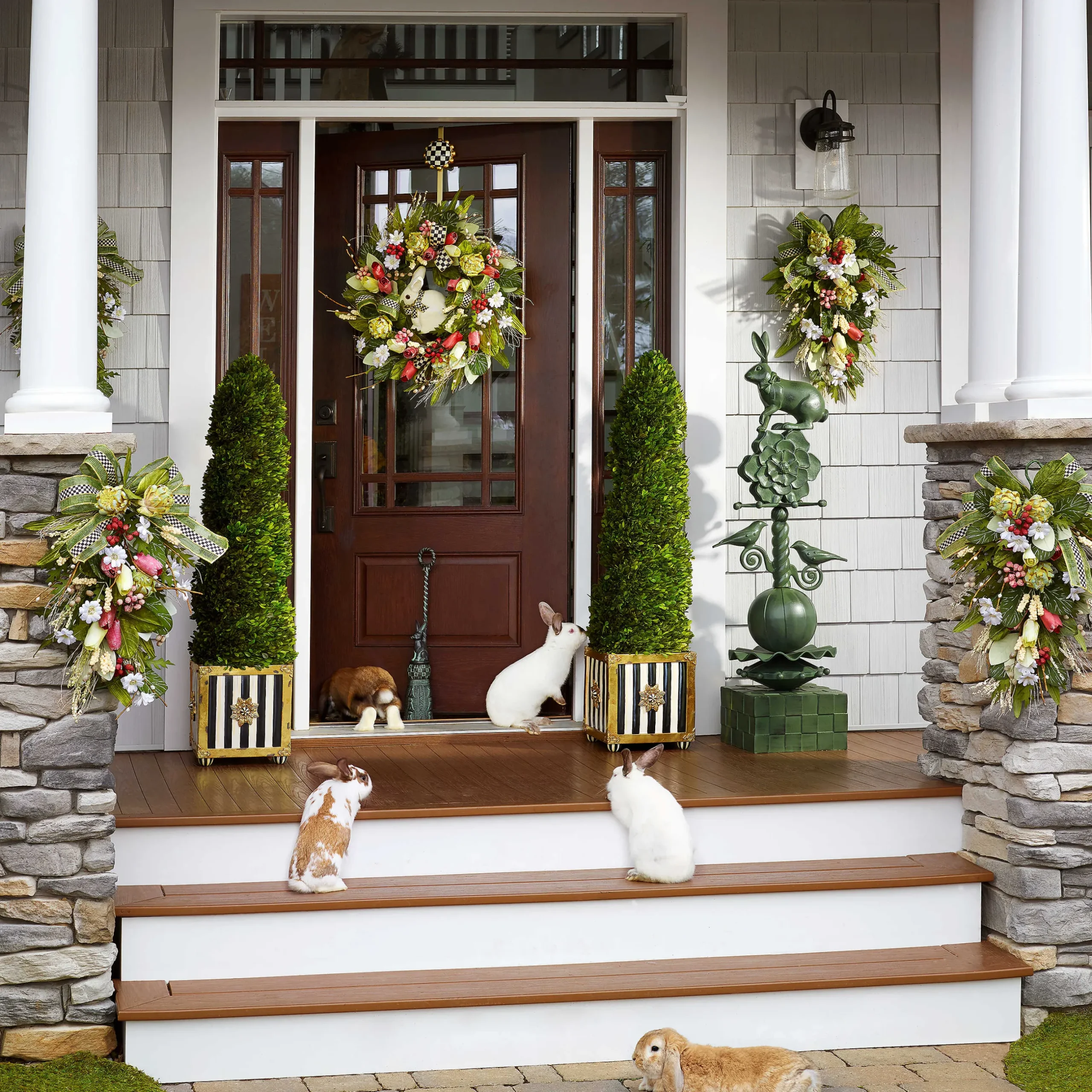 Best MacKenzie-Childs Courtly Check Wreath Hanger