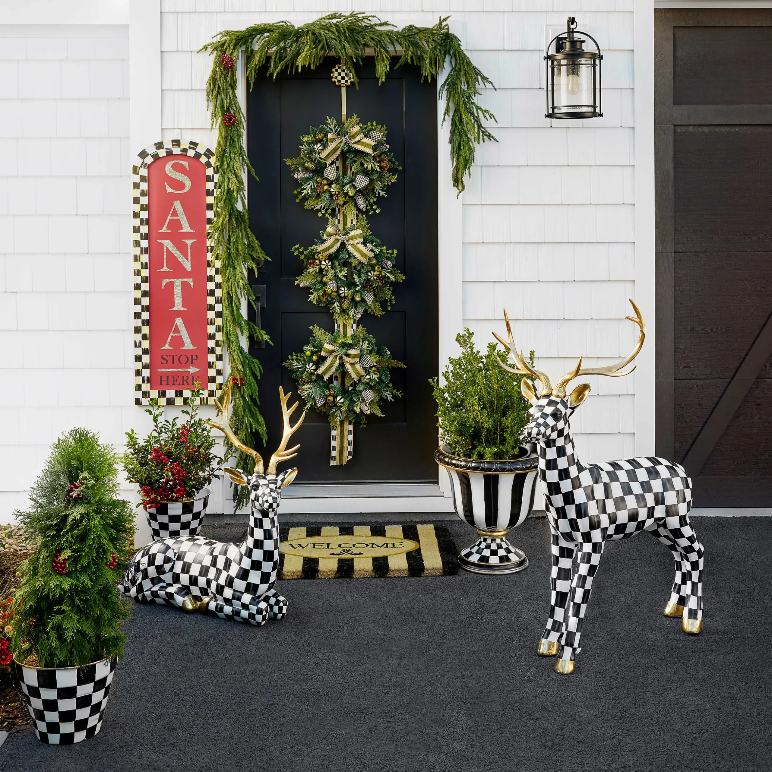 Best MacKenzie-Childs Courtly Check Wreath Hanger