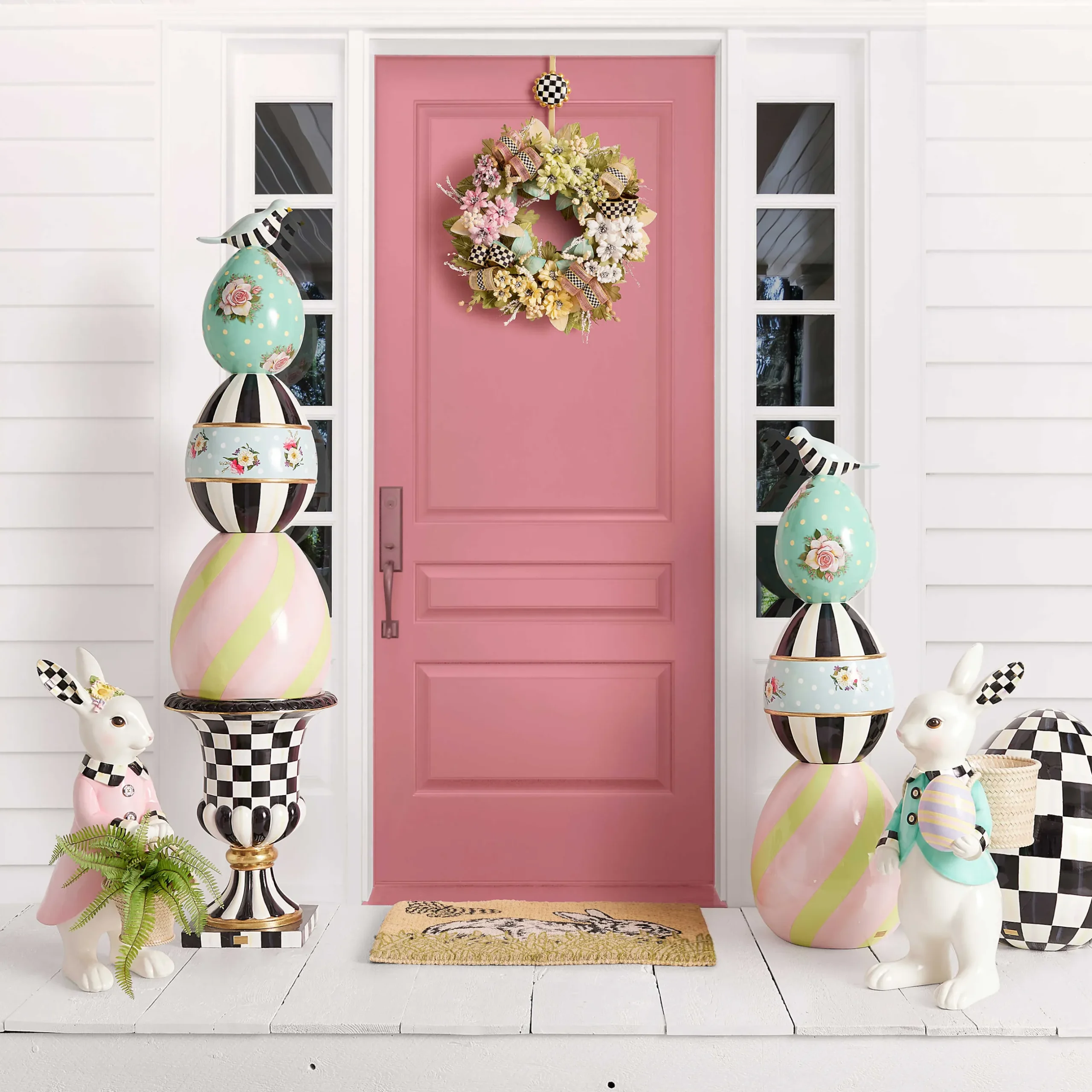 Best MacKenzie-Childs Courtly Check Wreath Hanger