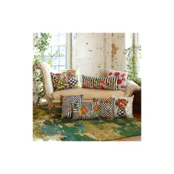 Discount MacKenzie-Childs Courtly Flower Market Pillow
