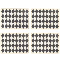 Discount MacKenzie-Childs Courtly Harlequin Cork Back Placemats - Set Of 4