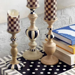 Sale MacKenzie-Childs Courtly Pillar Candle Holders - Set Of 3