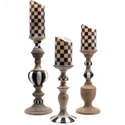 Sale MacKenzie-Childs Courtly Pillar Candle Holders - Set Of 3