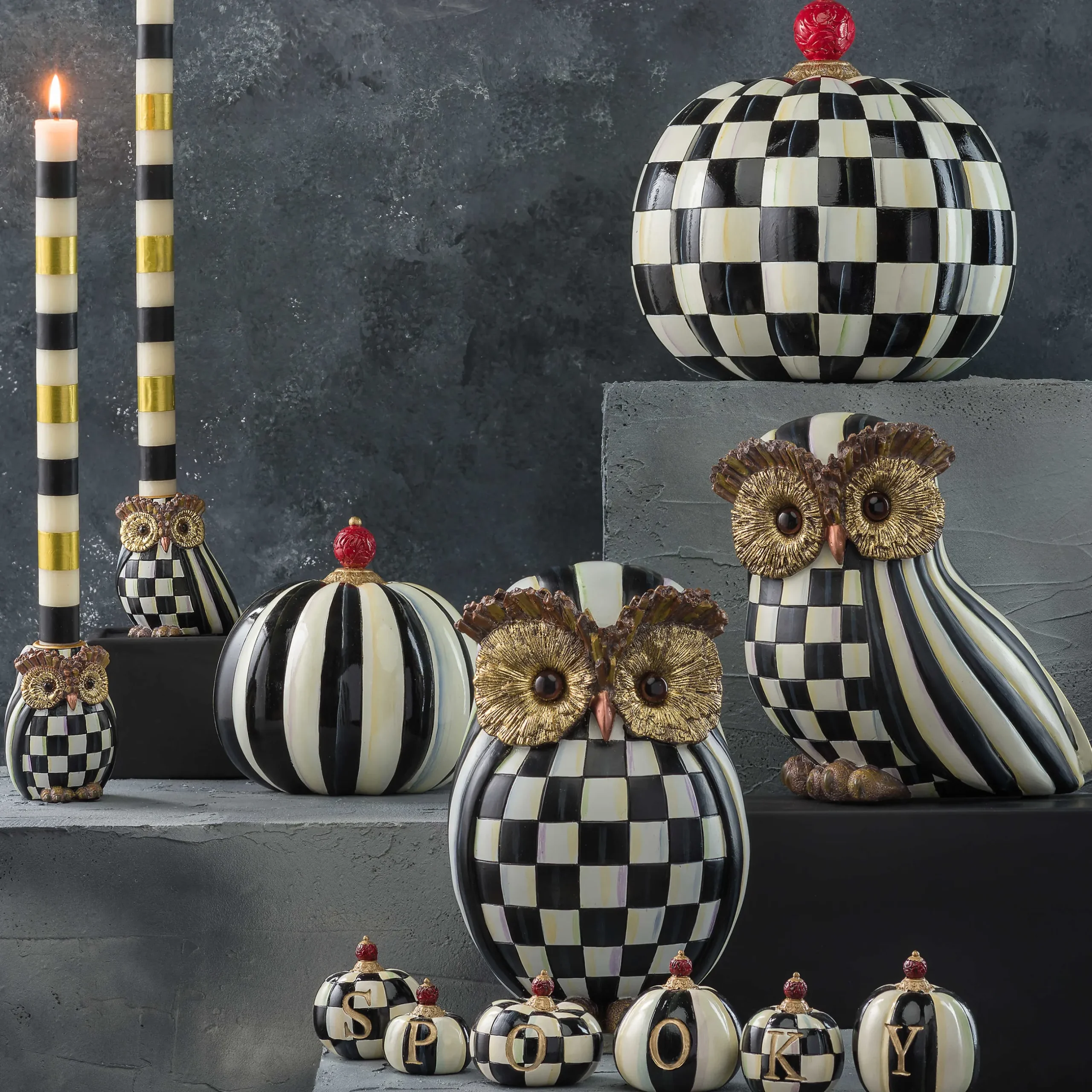 MacKenzie-Childs Courtly Stripe Owl