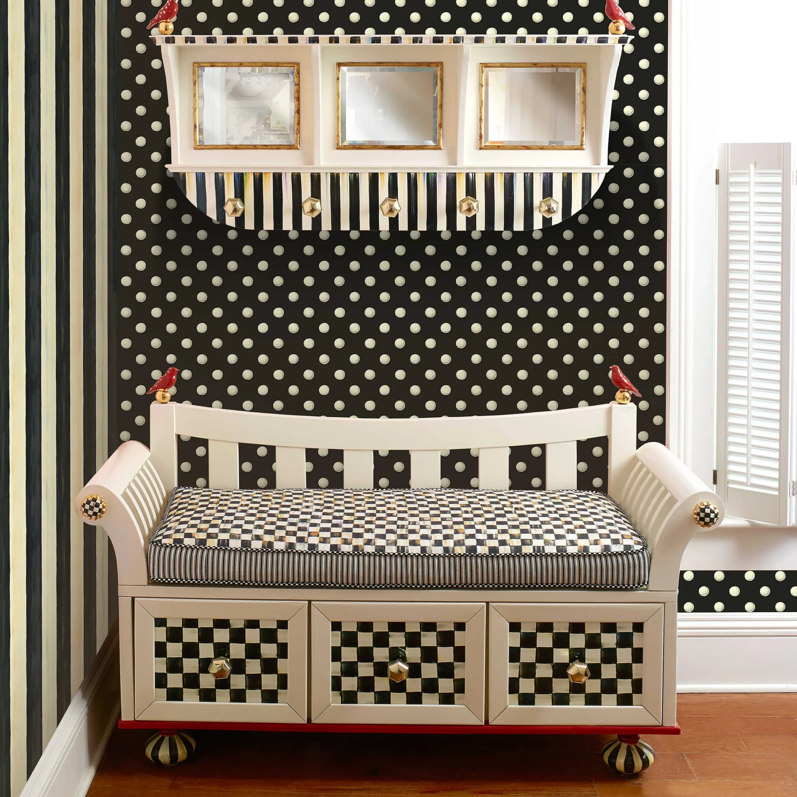 Best MacKenzie-Childs Courtly Stripe Wallpaper