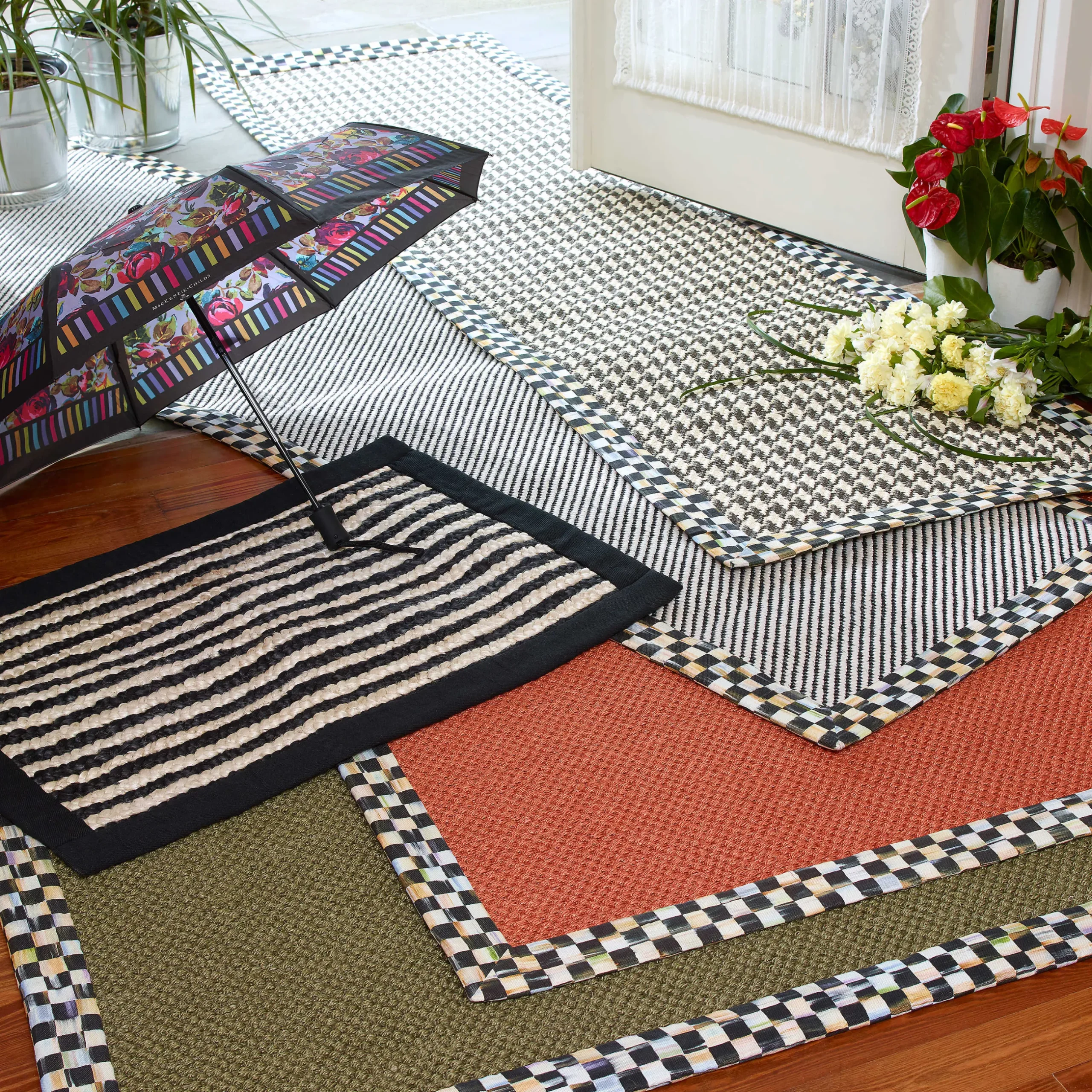 Online MacKenzie-Childs Courtly Twill Rug - 2'6" X 9' Runner