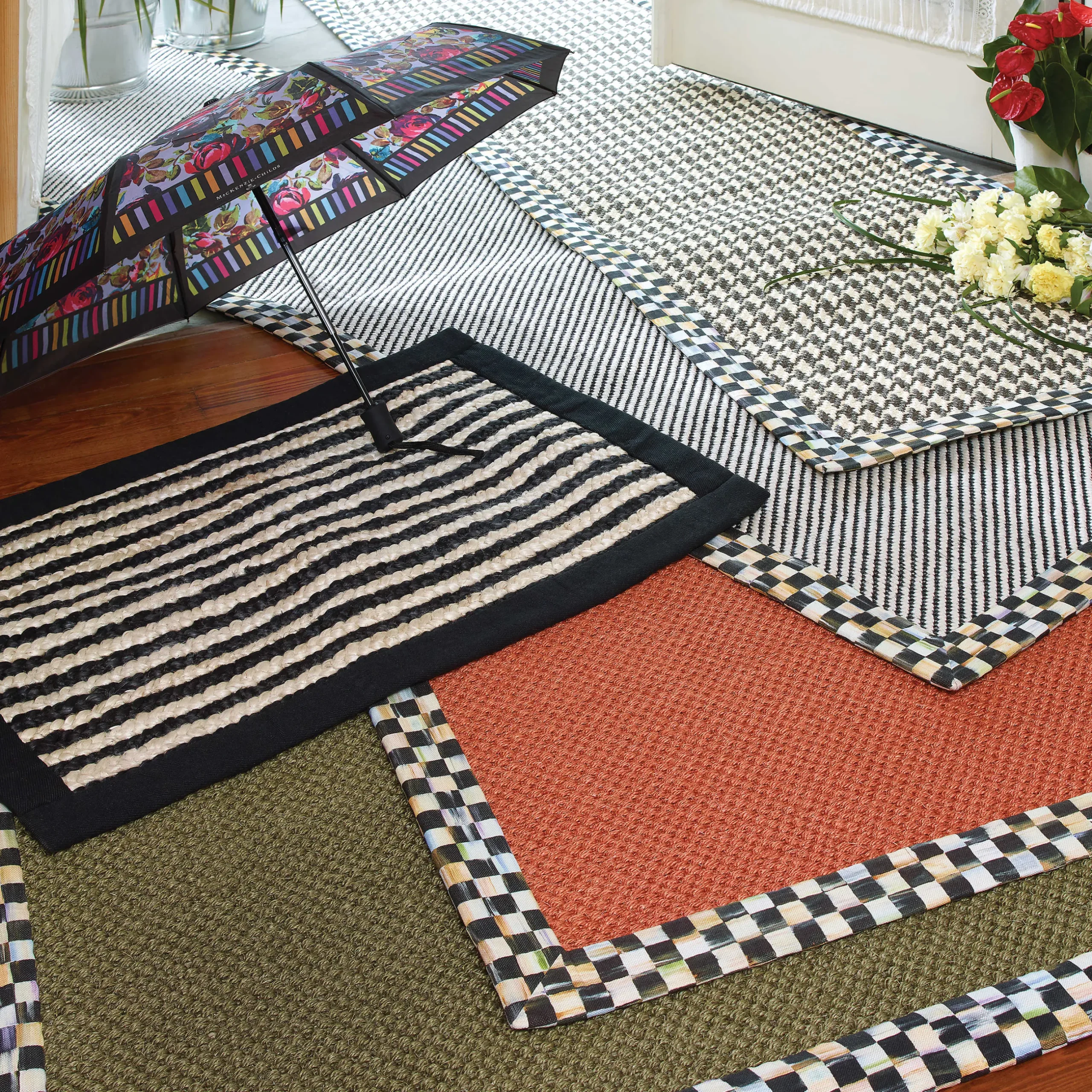 Online MacKenzie-Childs Courtly Twill Rug - 2'6" X 9' Runner