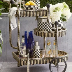 Clearance MacKenzie-Childs Courtyard Bar Cart