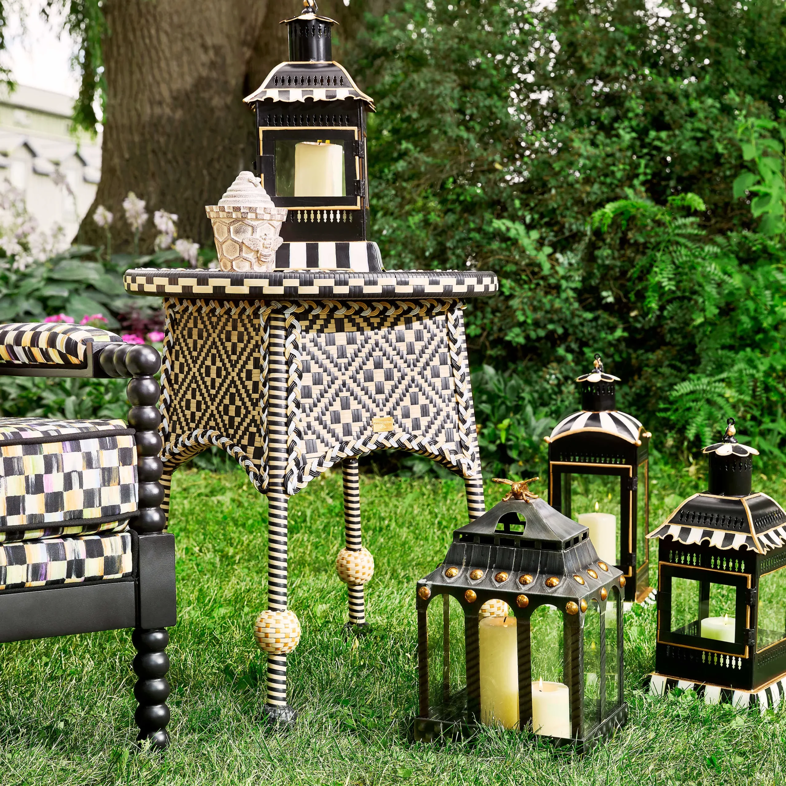Discount MacKenzie-Childs Courtyard Outdoor End Table