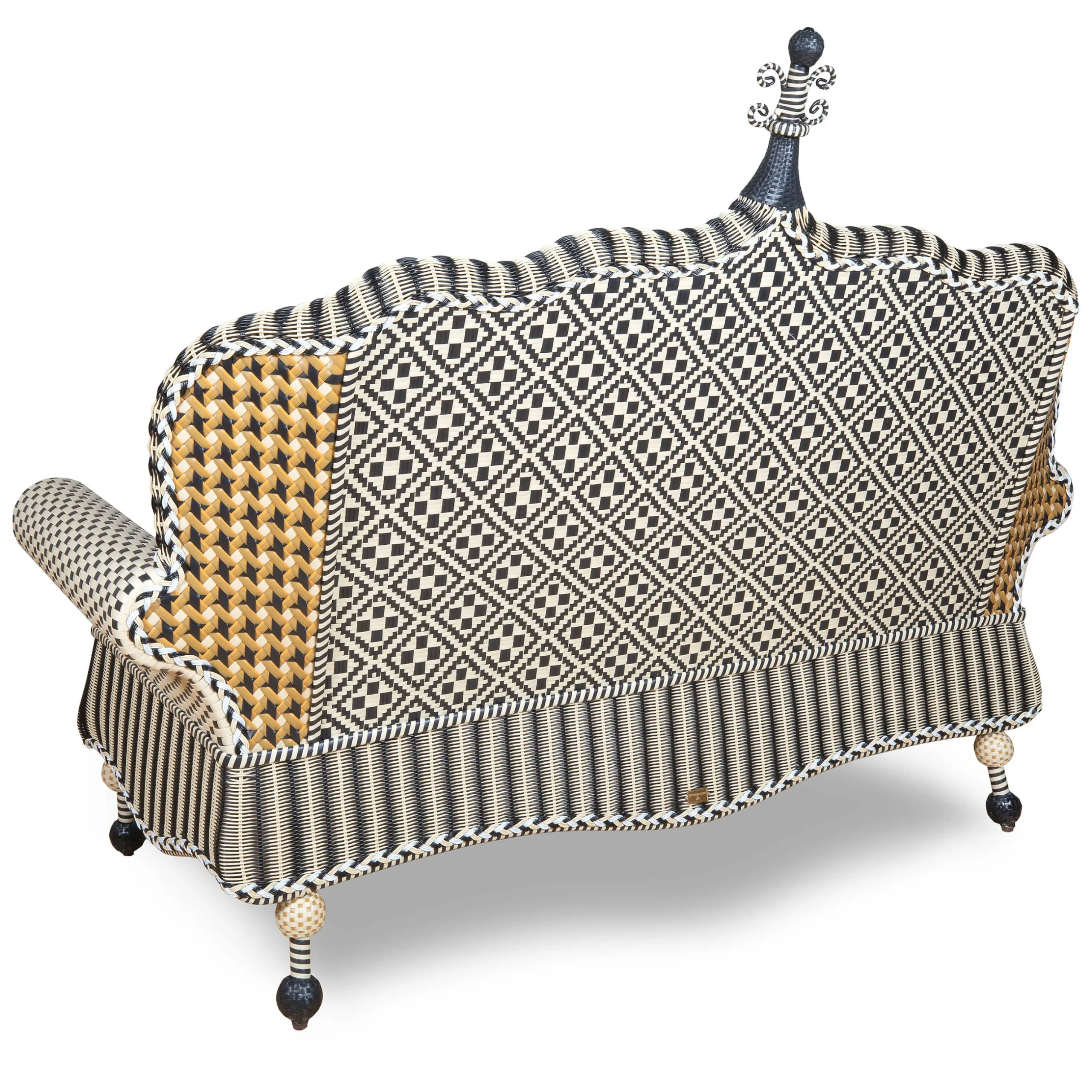 Best MacKenzie-Childs Courtyard Outdoor Loveseat - Queen Bee