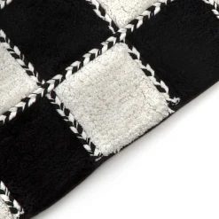 Clearance MacKenzie-Childs Covent Square Bath Rug - Black & White