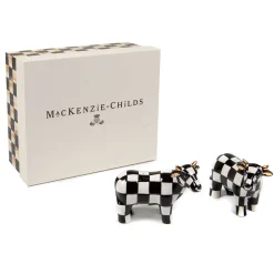 New MacKenzie-Childs Cow Salt & Pepper Set