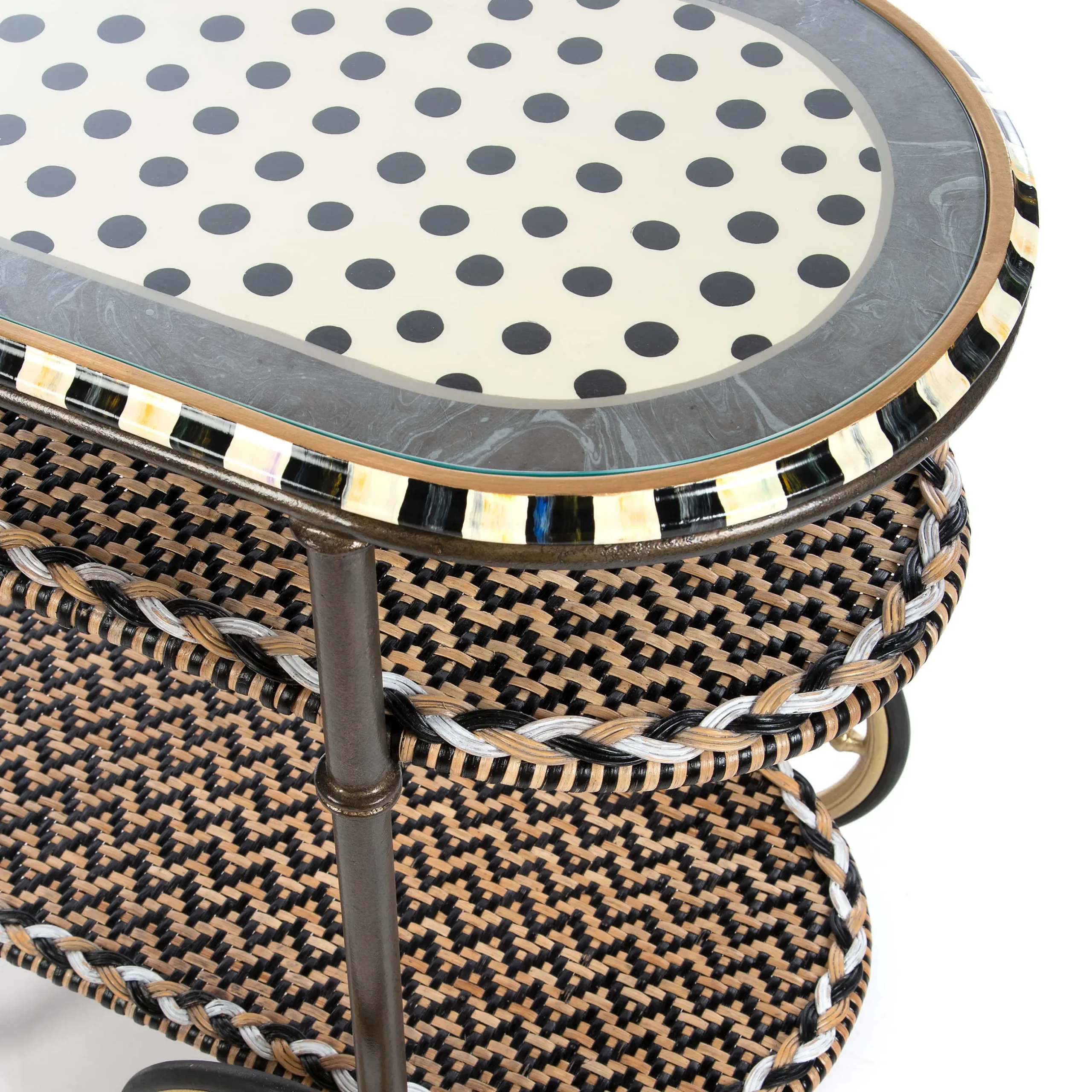 Outlet MacKenzie-Childs Dotography Bar Cart