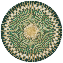 Sale MacKenzie-Childs Emerald Sunburst Rug - 3' Round