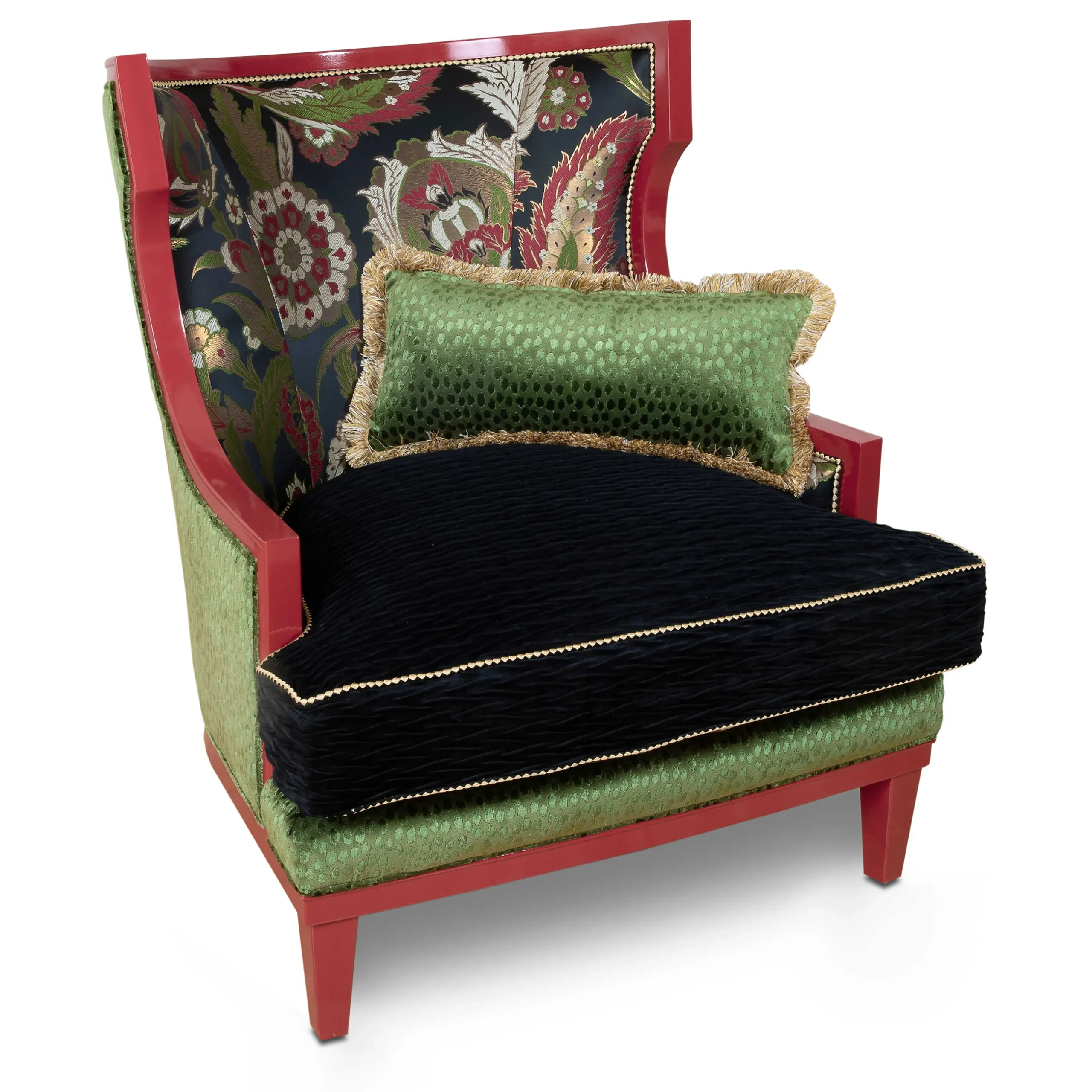 New MacKenzie-Childs Evenfall Wing Chair