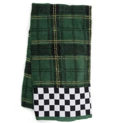 New MacKenzie-Childs Evergreen Plaid Bath Towel