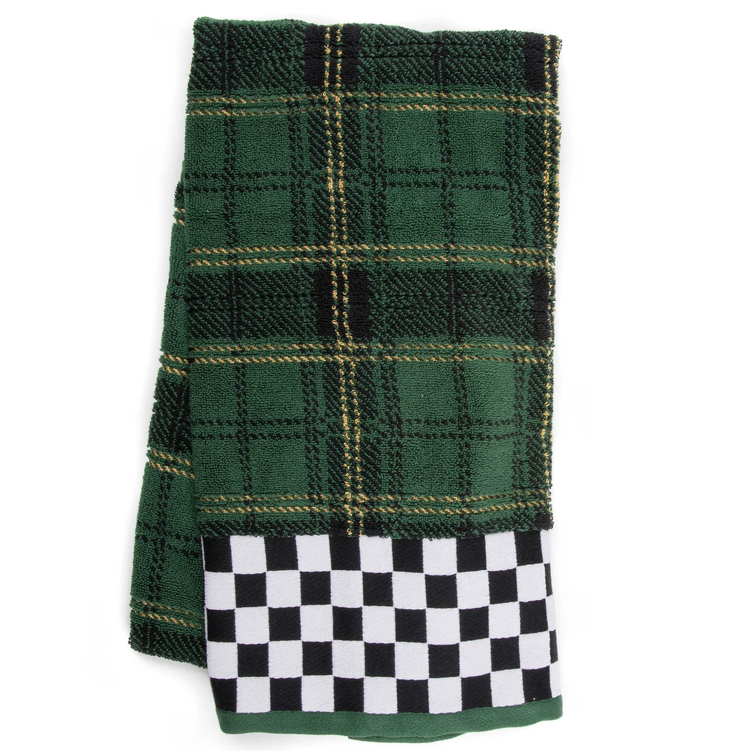 New MacKenzie-Childs Evergreen Plaid Bath Towel