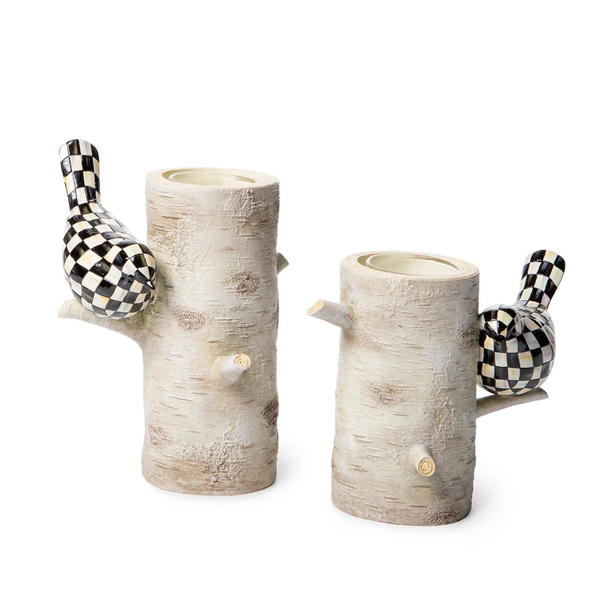 New MacKenzie-Childs Farmhouse Birch Tealight Holder - Short