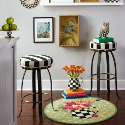 Sale MacKenzie-Childs Flatiron Counter Stool - Black
