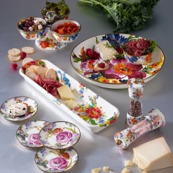 Clearance MacKenzie-Childs Flower Market Baguette Dish - White