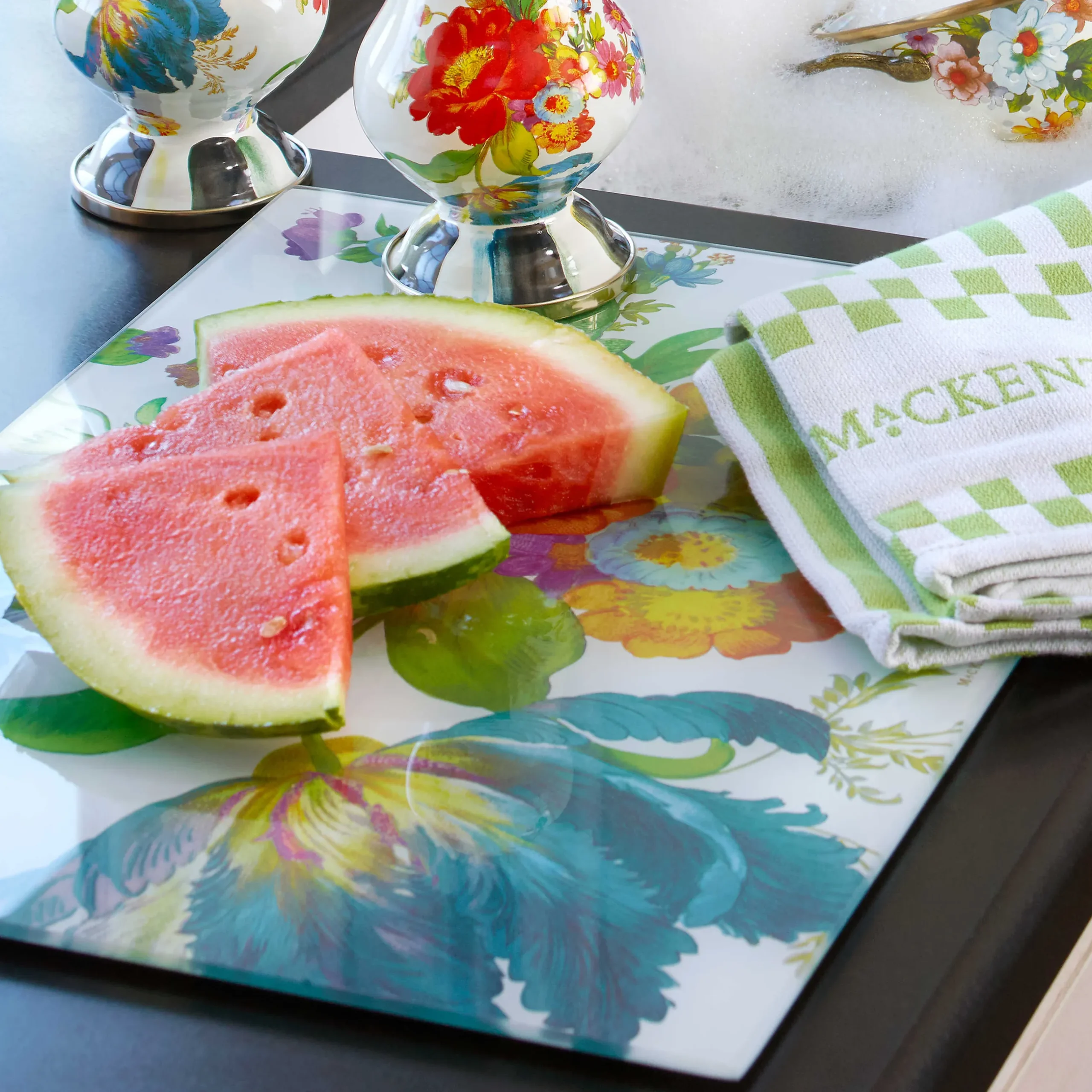 New MacKenzie-Childs Flower Market Cutting Board - Large
